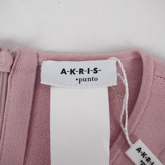 Akris Punto Intarsia Dot Sleeveless Mini Dress in Light Pink - Size 10 (NWT) - Picture 5 of 9